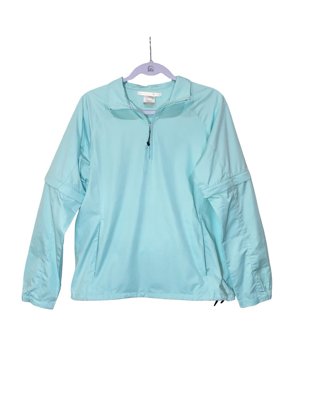 Nike Golf Women's Convertible 1/4 Zip Jacket Mint Teal Light Blue Size M - Picture 2 of 6